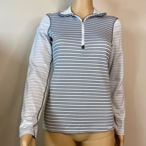 Patagonia Women’s Stripe Capilene Midweight Zip Neck Size XS